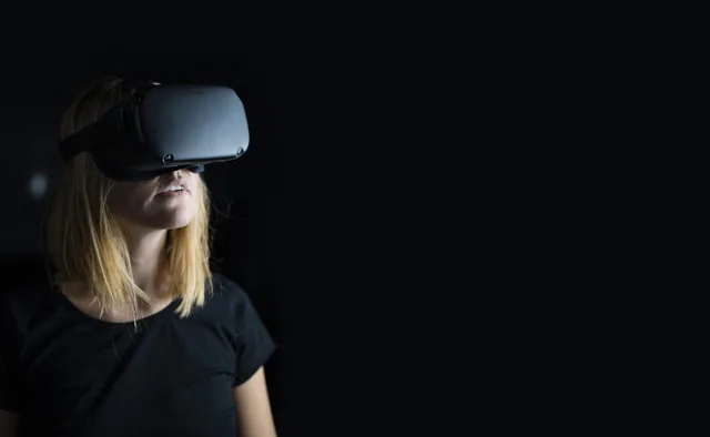 virtual reality, woman, technology, oculus, female, imagination, metaverse, quest, looking, people, young. Gaming creators channel strategy: YouTube, Twitch or your own website