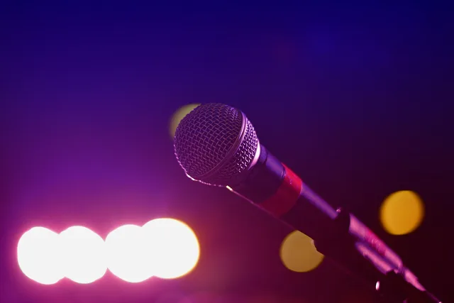 audio, microphone, bokeh lights, stage lights, bright, close up, karaoke, lights, mic, music, audio equipment, microphone, microphone, karaoke, music, music, music, music, music. Checking a gaming stream for sound, rights, captions, moderation and handover evidence